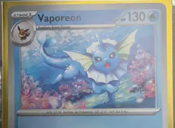 Pokemon TCG Vaporeon SV Prismatic Evolutions Master Ball 022/131 Rare Holo - Image 4