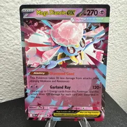 Pokemon TCG Mega Diancie ex 041/094 Me02: Phantasmal Flames Holo Rare Near Mint - Image 3