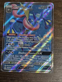Pokemon Greninja GX Ultra Rare Full Art Holo 120/131 Sm-Forbidden Light - Image 1