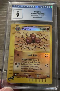 Dugtrio cgc 9 MINT Reverse Holo Expedition 2002 E-Reader 10/165 psa Pokemon - Image 1