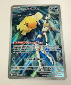 Pokemon Misty's Psyduck 70 HP Illustration Rare Holo Full Art Sv10 193/182 - Image 1