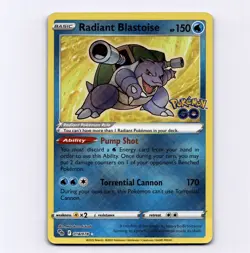 Radiant Blastoise 018/078 Pokemon GO Full Art Rare Holo NM Pokemon - Image 1
