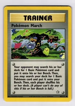 Pokemon March 102/111 Neo Genesis 2000 Pokemon Tomokazu Komiya LP- MP - Image 1
