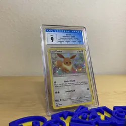 Eevee Holo Black Star Promo SM184 Galaxy SWIRL Pokemon Sun & Moon 2019 CGC 9 - Image 1