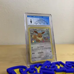 Eevee Holo Black Star Promo SM184 Galaxy SWIRL Pokemon Sun & Moon 2019 CGC 9 - Image 2