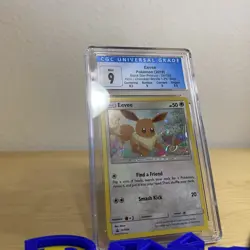 Eevee Holo Black Star Promo SM184 Galaxy SWIRL Pokemon Sun & Moon 2019 CGC 9 - Image 4