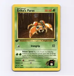 Erika's Paras Common 1st Edition Gym Challenge 71/132 Pokemon Ken Sugimori - Image 1