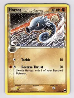 Horsea Delta Species 31/101 Dragon Frontiers 2006 Pokemon HP-DMG Tomokazu Komiya - Image 1