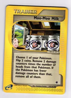 Moo-Moo Milk 155/165 Expedition 2002 Pokemon E-Reader Tomokazu Komiya MP-HP - Image 1