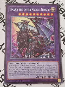 Yugioh - Timaeus The United Magical Dragon MZMU-EN012 Collector's Rare 1st Ed NM - Image 1
