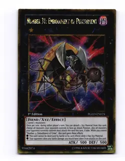 Number 31 Embodiment of Punishment Gold Secret Rare 1st Edition PGLD-EN024 - Image 1