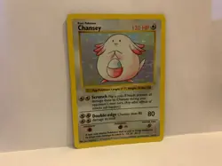 Genuine Chansey 3/102 Base Set Shadowless Vintage Holo Rare Pokemon Card - Image 1