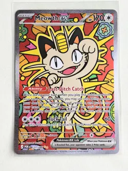 Meowth ex 121/088 ENGLISH Special Illustration Rare - Perfect Order SIR Pokemon - Image 1
