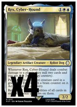 MTG | Rex, Cyber-Hound (x4 Playset) | (NM) Universes Beyond: Fallout - Image 1