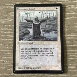 Beta Consecrate Land MTG MP Magic: The Gathering Free Ship - Image 1