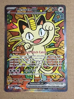 Meowth ex 121/088 ENGLISH Special Illustration Rare - Perfect Order SIR Pokemon - Image 1