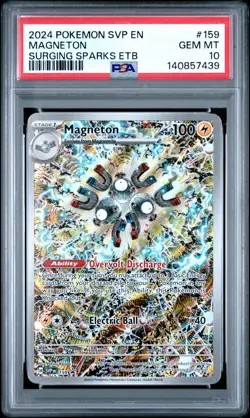 2024 POKEMON SVP EN-SV BLACK STAR PROMO #159 MAGNETON PSA 10 - Image 1