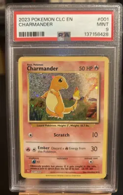 Charmander 001/034 English CLC 2023 Pokemon Trading Card Game Classic PSA Mint 9 - Image 1