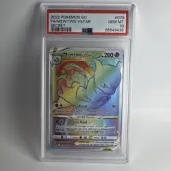 Pokemon Mewtwo VSTAR Secret Rare Full Art Holo 079/078 Pokemon GO PSA 10 - Image 1