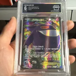 Pokemon Gengar EX Full Art Ultra Rare Holo 114/119 XY Phantom Forces Arena Club - Image 1
