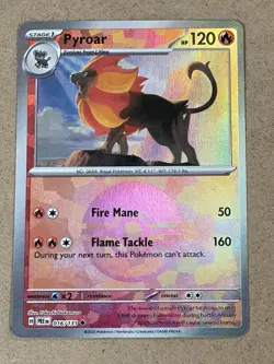 2025 POKEMON PYROAR 16/131 - MASTER BALL (PRISMATIC EVOLUTIONS) - Image 1