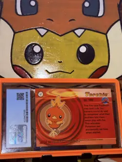 Torchic 82 Pokemon 2003 Topps Advanced CGC Gem Mint 10 (Old Blue Label) - Image 3