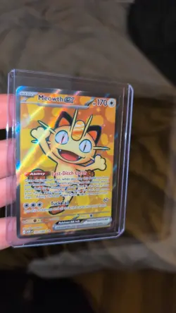 Pokemon TCG Perfect Order Meowth Ex Full Art 107/088 Prerelease - Mint - Image 1