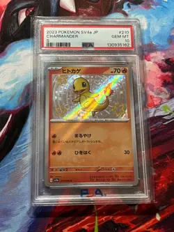 PSA 10 💎 2023 POKEMON JPN SV4A-SHINY TREASURE EX S #210 CHARMANDER - Image 1