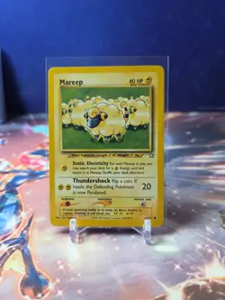 Pokemon TCG Mareep 65/111 Neo Genesis Common LP - Image 1