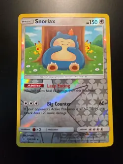 Pokemon Snorlax 158/214 Unbroken Bonds Reverse Holo Card NM Condition - Image 1