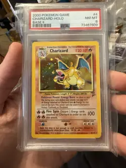 2000 Pokemon Base Set 2 Charizard Holo PSA 8 With Back Orb - Image 1