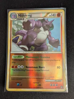 Pokemon TCG NidoKing 6/102 Reverse-Holo HG SS Triumphant Set 2010 NM - Image 1