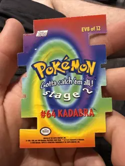 2000 Topps Pokemon TV Animation Edition #EV8 Kadabra Die Cut #64 Nm Vintage - Image 2