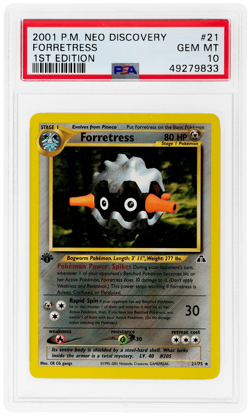 2001 Pokemon Neo Discovery Forretress 1st Edition #21 PSA 10 - Image 1