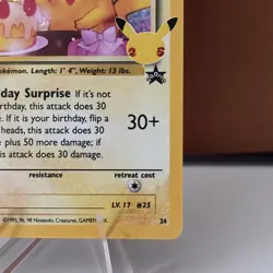 ______'s Pikachu 24/53 Celebrations: Classic Collection Holo Pokemon - Image 4