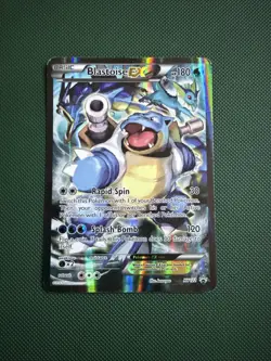 Pokemon TCG Card - Blastoise EX XY122 Black Star Promo Full Art XY Holo Rare - Image 1