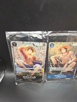 Monkey D Luffy Ace Sabo P-075 One Piece OP13 3 Card Promo Set Sealed - Image 2