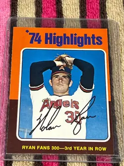 1975 O-PEE-CHEE #5 NOLAN RYAN HIGHLIGHTS H.O.F. NMMT VINTAGE BASEBALL CARD! - Image 1