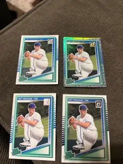 Trey Yesavage 6 Card RC Lot, Donruss Rocket Foil & Optic, Jays Future Star - Image 1
