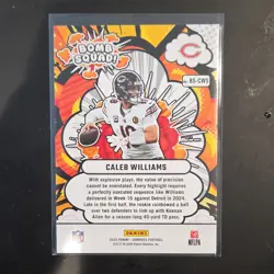 Panini Donruss 2025 Bomb Squad Caleb Williams #BS-CWS Chicago Bears NFL Card - Image 2