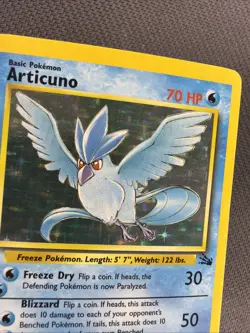 Articuno 2/62 Fossil Unlimited Holo Pokemon Card Vintage 1999 WOTC - Image 4