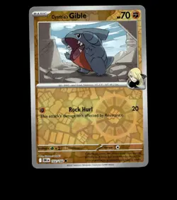 Cynthia’s Gible 102/182 Destined Rivals Reverse Holo Near Mint Pokemon Card TCG - Image 1