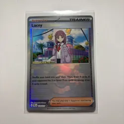 Pokemon TCG Trainer Lacey Prismatic Evolutions (Pokeball Pattern) Card 114/131 - Image 1