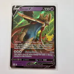 Pokemon TCG Zacian v Celebrations Holo Ultra Rare Card 016/025 - Image 1