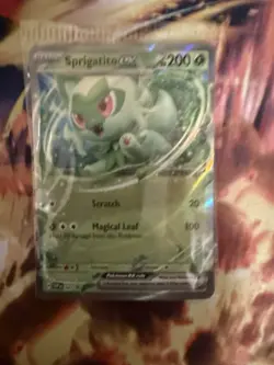 Pokemon TCG Sprigatito EX 087 Black Star Promo Card Sealed Near Mint - Image 1
