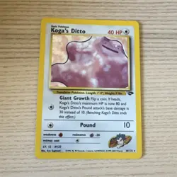 Pokemon Koga's Ditto Gym Challenge Holo Rare Card 10/132 40 HP English 2000 - Image 1