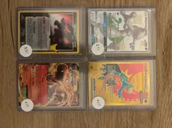pokemon card lot collection- Umbreon, Charizard, Roaring Moon, Meo two - Image 1