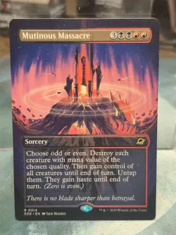 R 0314 Mutinous Massacre SURREAL SPACE BORDERLESS Edge of Eternities MTG Card - Image 1