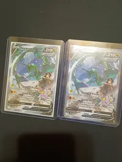 Rayquaza V Rapid Strike Foil Pokemon TCG Evolving Skies Card Lot - 2 Cards - Image 1