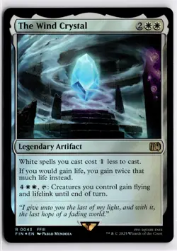 MTG FINAL FANTASY FOIL The Wind Crystal R 43 NM Pack Fresh ActualScan of Card - Image 1